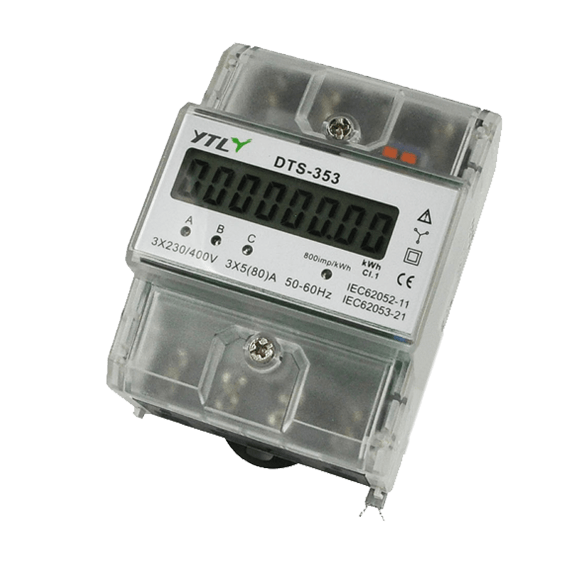 Sub-Metering System Transparent Meter Case Three Phase Four Module Din Rail Meter